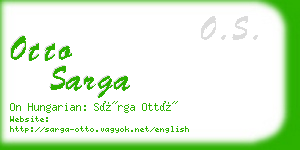 otto sarga business card